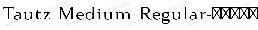 Tautz Medium Regular字体转换